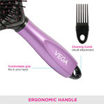 Buy Vega Cushion Hair Brush with Cleaning Comb for Men and Women (E18-CB) 1 pc - Purplle
