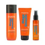 Buy Matrix Mega Smooth Shampoo, Conditioner and Serum Combo for Frizzy, Dry Unmanageable Hair | Defy Frizz for 4 Days | Used by 1 Lakh Hairstylists* | with Shea Butter and Amino Acid (200 ml + 100ml+ 100 ml ) Combo of 3 - Purplle