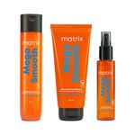 Buy Matrix Mega Smooth Shampoo, Conditioner and Serum Combo for Frizzy, Dry Unmanageable Hair | Defy Frizz for 4 Days | Used by 1 Lakh Hairstylists* | with Shea Butter and Amino Acid (350 ml + 200ml+ 100 ml) Combo of 3 - Purplle