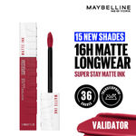 Buy Maybelline New York Superstay Matte Ink Liquid Lipstick - 16H Longwear Matte | Validator - 5 gm - Purplle