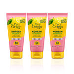 Buy Pure Origin Korean Vitamin C Light Gel Sunscreen (Pack of 3) with SPF 50 & PA++++ | No White Cast | Suitable for Oily, Dry & Combination Skin | Broad Spectrum, Non-sticky & Lightweight | Brightens Skin & Prevents Tan | 150 gm - Purplle