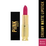 Buy Piink Beauty Weightless Creamy Matte Lipstick- Berry Bloom CM-05 (4.2g) 4.2 gm - Purplle