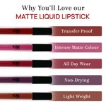 Buy Piink Beauty Stay Put Liquid Lipstick | LL-04 Red 4 ml - Purplle