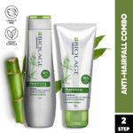 Buy Biolage Professional Fiberstrong Anti-Breakage Shampoo & Conditoner 95% less breakage & Reduces Hairfall With Bamboo Vegan 200 ml + 98 gm Combo of 2 - Purplle