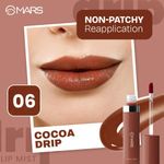 Buy MARS Drip Lip Mist for Women (4.5 ml) (06-Cocoa Drip) | Dual Function | Buildable Color | Glossy Finish | Long-Lasting | Hydration | Light-Weight Formula | Non-Patchy Reapplication - Purplle