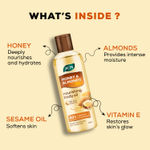 Buy Joy Honey & Almonds Body Oil for Women & Men (200 ml x2) | Nourishing Body Oil with Vitamin E & Sunscreen for All Skin Types | Daily Use Body Massage Oil After Bath for Moisturizing Dry Skin Pack of 2 - Purplle