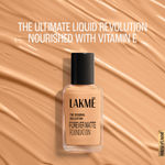 Buy Lakme FOREVER MATTE FOUNDATION for Superior Coverage, Vit E, lightweight & water-resist Natural Marble 27 ml - Purplle