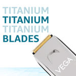 Buy Vega Power Series P-3 Beard Trimmer for Men with Digital Display, Titanium Blades, 160 Mins Runtime & 40 Length Settings, Black, (VHTH-27) | Gift for men 1 pc - Purplle