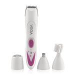 Buy Vega Feather Touch 4-in-1 Trimmer for Women with Rechargeable Cordless, 60min Runtime, Suitable for trimming Eyebrows, Nose, Face & Bikini Area (VHBT-03) White 1 pc - Purplle