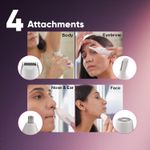 Buy Vega Feather Touch 4-in-1 Trimmer for Women with Rechargeable Cordless, 60min Runtime, Suitable for trimming Eyebrows, Nose, Face & Bikini Area (VHBT-03) White 1 pc - Purplle