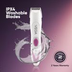 Buy Vega Feather Touch 4-in-1 Trimmer for Women with Rechargeable Cordless, 60min Runtime, Suitable for trimming Eyebrows, Nose, Face & Bikini Area (VHBT-03) White 1 pc - Purplle
