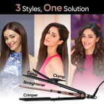 Buy Vega 3 in 1 Keratin Hair Styler (India's No.1* Hair Styler Appliance Brand) Straightener, Curler and Crimper (VHSCC-03), Rose Gold 1 pc - Purplle
