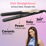 Buy Vega Miss Dazzle Styling Set for Women, Hair Straightener with Ceramic Coated Plates & Curler Combo 19 MM Barrel Hair, Easy Lock System, Safety Stand |(VHSS-02) | Gift set 1 pc - Purplle