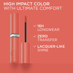 Buy L'Oreal Paris Infallible Laque Resistance Lacquer-Like Shine Finish. 16H Longwear Lacquer Lipstick. High-impact Color, Zero Transfer, 614 Coral Amour - 4 ml - Purplle