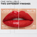 Buy L'Oreal Paris Infallible Laque Resistance Lacquer-Like Shine Finish. 16H Longwear Lacquer Lipstick. High-impact Color, Zero Transfer, 420 Le Rouge Paris - 4 ml - Purplle