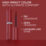 Buy L'Oreal Paris Infallible Laque Resistance Lacquer-Like Shine Finish. 16H Longwear Lacquer Lipstick. High-impact Color, Zero Transfer, 550 Noir Cherry - 4 ml - Purplle