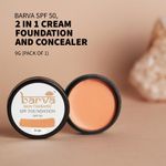 Buy Barva Skin Therapie Spf 50, 2 In 1 Cream Full Coverage Semi-Matte Foundation For All Skin Type And Concealer, Perfect For Indian Skin Tones, 9 gm (Beige) - Purplle