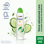 Buy Dove Advanced Care Cucumber and Green Tea Deodorant Spray 250 ml - Purplle