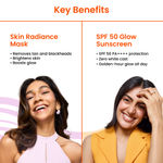Buy Foxtale Skin Radiance Mask, With Lactic Acid, Brazilian Purple Clay And Kaolin Clay for Instant Brightness and Tighten Pore & Glow Sunscreen (12 gm + 30 ml) - Purplle