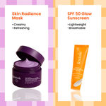 Buy Foxtale Skin Radiance Mask, With Lactic Acid, Brazilian Purple Clay And Kaolin Clay for Instant Brightness and Tighten Pore & Glow Sunscreen (12 gm + 30 ml) - Purplle