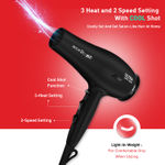 Buy Ikonic Me Ultralight 2000 Hair Dryer - Black | Hair Dryer 2000 Watts With Nozzle, Diffuser, Hot And Cold Air Feauture, 2 Speed 3 Heat Settings With Cool Shot, Hanging Loop, For Both Men And Women, Suitable For All Hair Types, 1 Yr Warranty Black 1 pc - Purplle