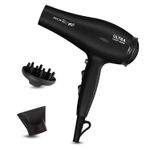 Buy Ikonic Me Ultralight 2000 Hair Dryer - Black | Hair Dryer 2000 Watts With Nozzle, Diffuser, Hot And Cold Air Feauture, 2 Speed 3 Heat Settings With Cool Shot, Hanging Loop, For Both Men And Women, Suitable For All Hair Types, 1 Yr Warranty Black 1 pc - Purplle