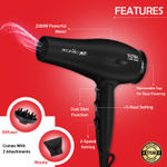 Buy Ikonic Me Ultralight 2000 Hair Dryer - Black | Hair Dryer 2000 Watts With Nozzle, Diffuser, Hot And Cold Air Feauture, 2 Speed 3 Heat Settings With Cool Shot, Hanging Loop, For Both Men And Women, Suitable For All Hair Types, 1 Yr Warranty Black 1 pc - Purplle