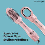 Buy Ikonic Me 3 In 1 Express Styler - Pink | 1.5-Inch Barrel | Hair Dryer Hair Straightener Volumizer Blow Dryer Styling Tool,1200 Watt, Pink For Women 1 pc - Purplle