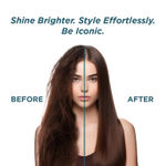 Buy IKONIC PROFESSIONAL Slim Titanium Shine 3.0 Hair Straightener, Black| Dual Titanium Plates| Advanced Heat Technology 1 pc - Purplle
