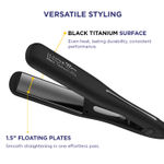 Buy IKONIC PROFESSIONAL Black Titanium Pro Hair Straightner With 1.5 Inch Floating Titanium Plate And Digital Temperature Monitor 1 pc - Purplle