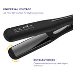 Buy IKONIC PROFESSIONAL Black Titanium Pro Hair Straightner With 1.5 Inch Floating Titanium Plate And Digital Temperature Monitor 1 pc - Purplle