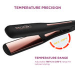 Buy IKONIC PROFESSIONAL Gleam Pro Hair Straightener, Black| Super Slim 1.5 Inch Plates| Ergonomically Slim| Digital Temperature Control| Automated Shut Off Safety | Advanced Rose Gold Titanium Surface| Quick Heat 1 pc - Purplle