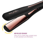 Buy IKONIC PROFESSIONAL Gleam Pro Hair Straightener, Black| Super Slim 1.5 Inch Plates| Ergonomically Slim| Digital Temperature Control| Automated Shut Off Safety | Advanced Rose Gold Titanium Surface| Quick Heat 1 pc - Purplle