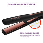 Buy IKONIC PROFESSIONAL Gleam 3.0 Hair Straightener, Black| Super Slim 1 Inch Plates | Ergonomically Slim | Digital Temperature Control| Automated Shut Off Safety | Advanced Rose Gold Titanium Surface| Quick Heat 1 pc - Purplle
