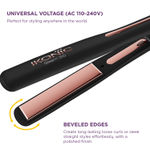 Buy IKONIC PROFESSIONAL Gleam 3.0 Hair Straightener, Black| Super Slim 1 Inch Plates | Ergonomically Slim | Digital Temperature Control| Automated Shut Off Safety | Advanced Rose Gold Titanium Surface| Quick Heat 1 pc - Purplle