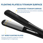 Buy IKONIC PROFESSIONAL Titanium Shine 3.0 Hair Straightener Black With Advanced Professional Dual Titanium Floating Plates, Auto Shut Off Function, Instant Heat Up, Universal Voltage 1 pc - Purplle