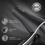 Buy IKONIC PROFESSIONAL 2100+ Hair Dryer 2000W, Black, 3 Heat And 2 Speed Settings, Cool Shot, Low Noise Function Interchangeable Nozzles, Professional Styling, For Women And Men, All Hair Type 1 pc - Purplle