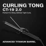 Buy IKONIC PROFESSIONAL Curling Tong Ct-19- 2.0 | Advanced Titanium Barrel | Auto Button Lock Feature | Ergonomic & Lightweight 1 pc - Purplle