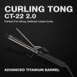 Buy IKONIC PROFESSIONAL Curling Tong Ct-22 - 2.0 | Advanced Titanium Barrel | Auto Button Lock Feature | Ergonomic & Lightweight 1 pc - Purplle