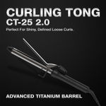 Buy IKONIC PROFESSIONAL Curling Tong Ct-25 -2.0 | Advanced Titanium Barrel | Auto Button Lock Feature | Ergonomic & Lightweight 1 pc - Purplle