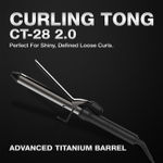 Buy IKONIC PROFESSIONAL Curling Tong Ct-28 -2.0 | Advanced Titanium Barrel | Auto Button Lock Feature | Ergonomic & Lightweight 1 pc - Purplle