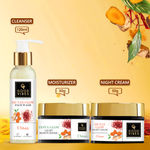 Buy Good Vibes Ubtan AM PM Routine: De Tan Glow Face Wash (120 ml) + Insta Glow Moisturizer (50 gm) + De-Tan Glow Night Cream (50 gm) Combo of 3 - Purplle