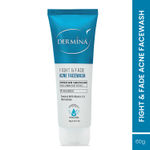Buy Dermina Fight & Fade Acne Facewash with Glycolic Acid, Salicylic Acid, for Acne Free Skin, All Skin Types, 60 gm - Purplle