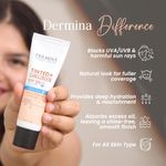 Buy Dermina Tinted+ Sunscreen SPF 50, UVA+ UVB PA+++ For Ultimate Protection & Luminous Instant Glow, All Skin, 50 gm - Purplle