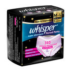 Buy Whisper Super Absorbent Period Panty, 6 M-L Pants - 6 pc - Purplle