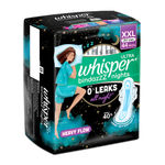Buy Whisper Bindazzz Nights 44 XXL Sanitary Pads, Upto 0% Leaks All Night Long - Purplle