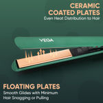 Buy Vega Salon Smooth Hair Straightener & Brush combo| Salon Smooth Hair Straightener (VHSH-42) & Wooden Paddle Hair Brush (E1-PB) Combo of 2 - Purplle