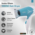 Buy Vega Salon Smooth Hair Straightener & Dryer combo | Salon Smooth Hair Straightener (VHSH-42) & Insta Glam Foldable 1000 Watts Hair Dryer (VHDH-29) Combo of 2 - Purplle