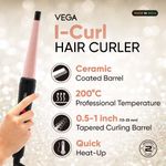Buy Vega Salon Smooth Hair Straightener & Curler combo | Salon Smooth Hair Straightener (VHSH-42) & I-Curl Hair Curler for Women with Ceramic Coated 0.5 inch-1 inch Barrel (VHCH-05) Combo of 2 - Purplle