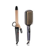 Buy Vega LitStyle Hair Straightening Brush & Curler Combo | LitStyle L1 Hair Straightening Brush (VHSB-06) & Ease Curl 19 mm Barrel Hair Curler (VHCH-01) Combo of 2 - Purplle